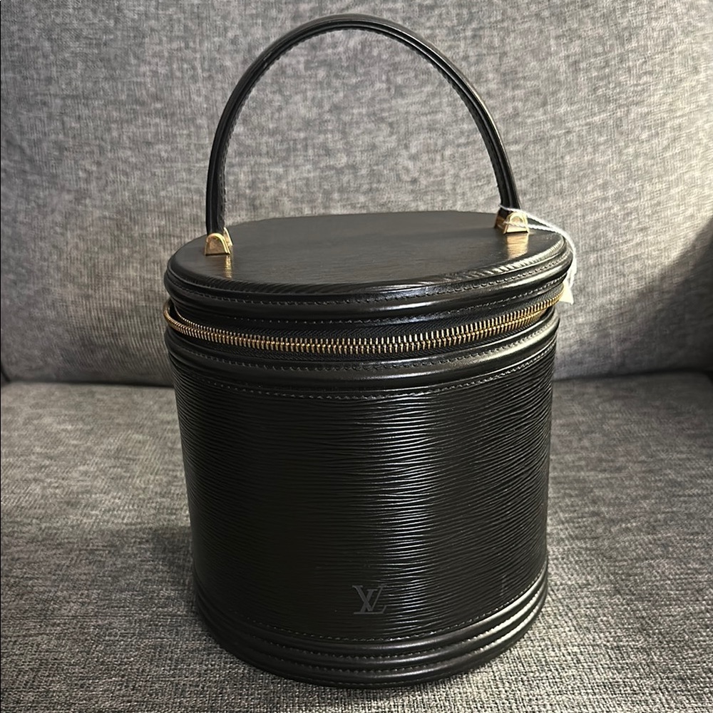 Louis Vuitton Black Epi Leather Cylinder Bag